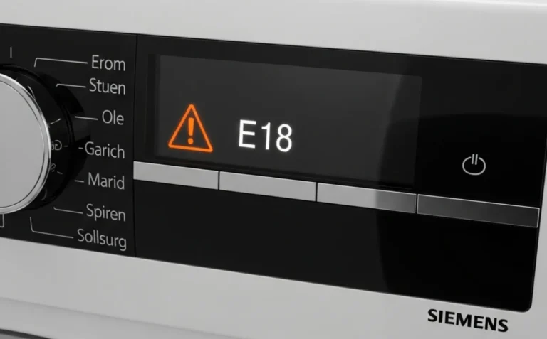 Siemens Çamaşır Makinesi E18 Hatası