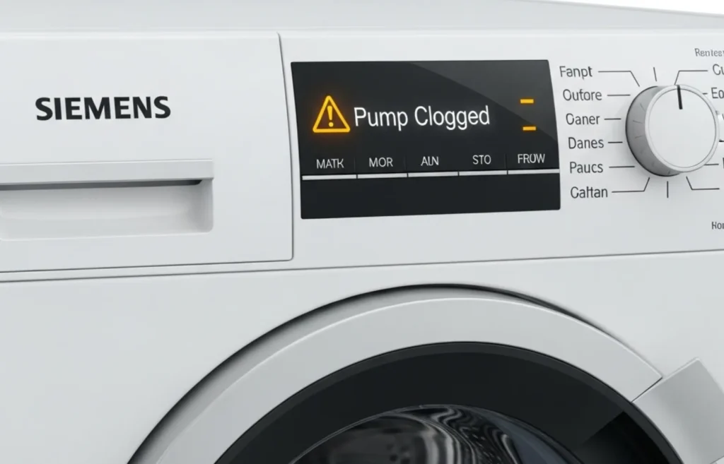 Siemens Çamaşır Makinesi Pompa Tıkalı Uyarısı
