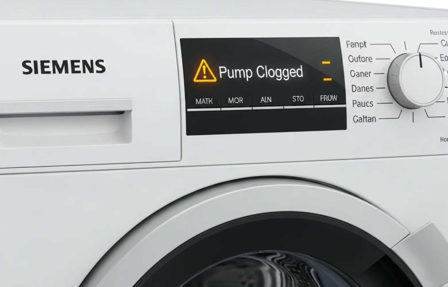 Siemens Çamaşır Makinesi Pompa Tıkalı Uyarısı